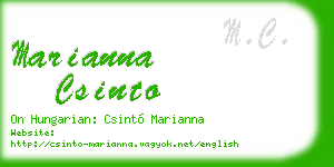 marianna csinto business card